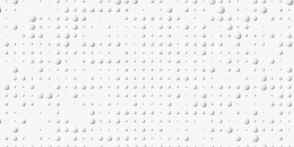Random scaled white spheres or dots background wallpaper banner full frame 库存插图
