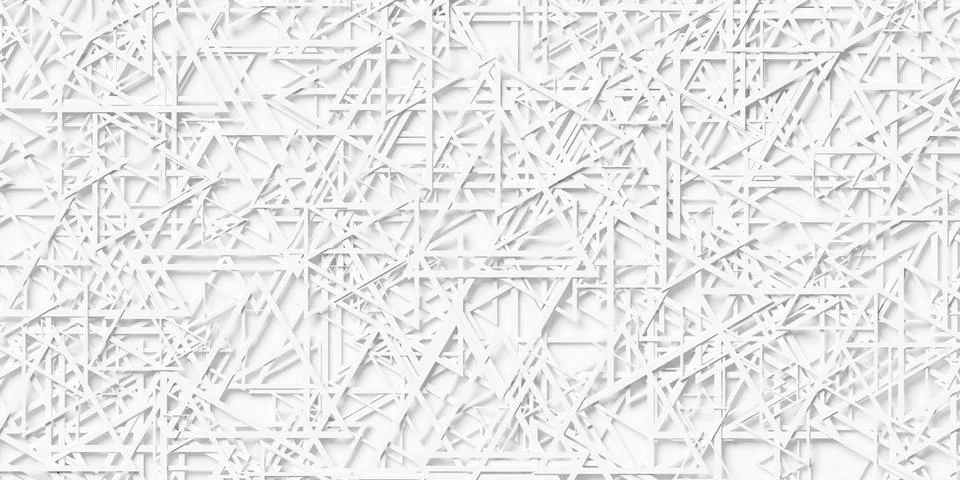 Random scaled white triangles overlay background wallpaper banner pattern Illustrazione stock