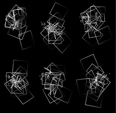 Random, scattered angular elements, shapes Stockillustratie