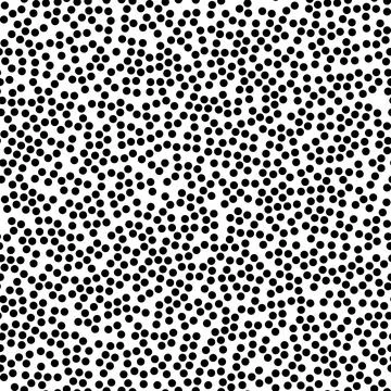 Random scattered polka dots, abstract black and white background. Stock Illustration