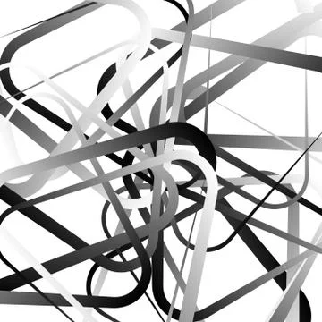 Random, scattered shapes. Irregular pattern. Monochrome vector. Illustrazione stock