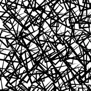 Random, scattered squares abstract uncolored geometric pattern Stockillustratie