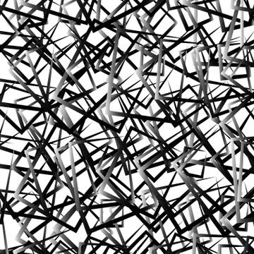 Random, scattered squares abstract uncolored geometric pattern Stockillustratie