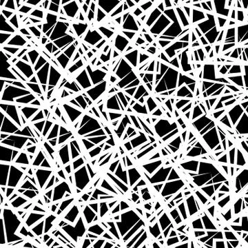 Random, scattered squares abstract uncolored geometric pattern Stockillustratie
