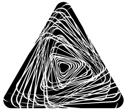 Random, scattered triangles 库存插图