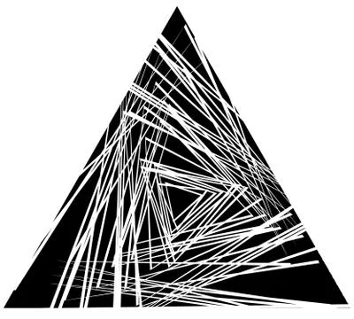 Random, scattered triangles 库存插图