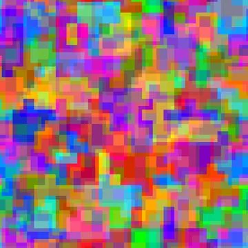 Random seamless mosaic pattern in toy, candy colors EPS10 vector file Stock Illustration