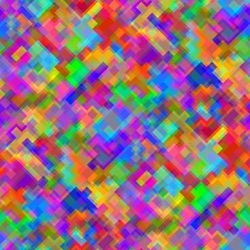 Random seamless mosaic pattern in toy, candy colors EPS10 vector file Stock Illustration