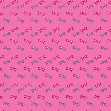 Random seamless sunglasses pattern for printing, textile. Illustrazione stock