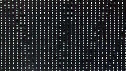 Random sequence of 0 and 1 on the PC monitor Видео 103379162