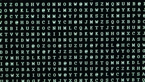 Random sequence of letters of the alphabet on the PC monitor Видео 103379181