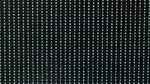 Random sequence of  numbers on the computer screen during an attempt password Видео 103379022