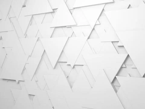 Random shaped triangles on wall, 3d Stock Illustration
