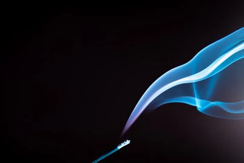 Random shapes of colored smoke fired with colored flash Stock Photos