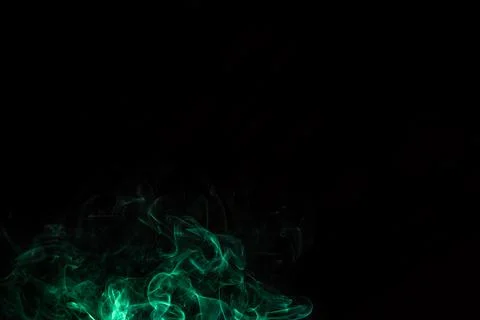 Random shapes of colored smoke fired with colored flash Foto stock