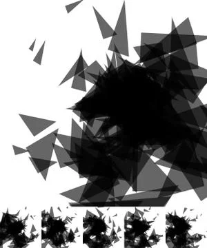 Random shards, splinters abstract, artistic background / pattern / texture se 스톡 일러스트