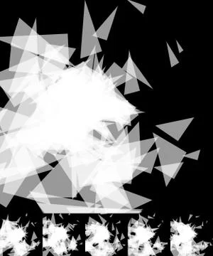 Random shards, splinters abstract, artistic background / pattern / texture se Illustrazione stock