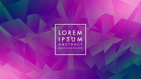 Random Sharp Geometric Pattern In Dark Neon Color Gradient. Abstract Backgr.. Stock-Illustration