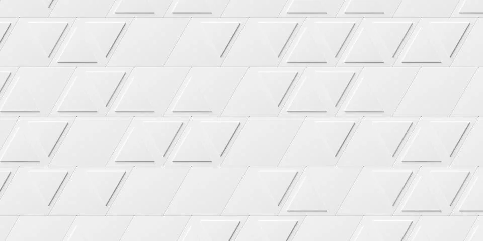 Random shifted offset white triangle grid geometrical background wallpaper .. 库存插图