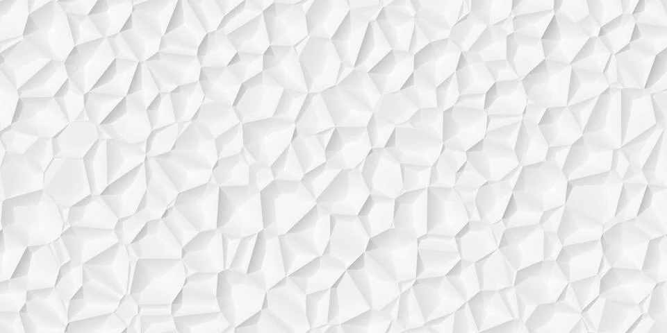 Random shifted small white polygon geometrical flake structure pattern back.. Stock Illustration