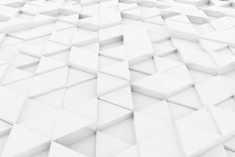 Random shifted white triangle geometrical pattern background with soft shadow Illustrazione stock
