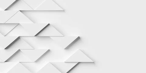 Random shifted white wide triangle geometrical background wallpaper banner pa Stock Illustration