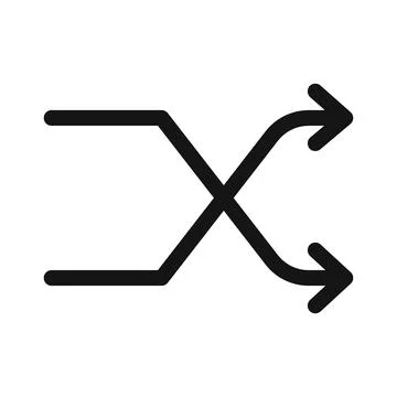 Random Shuffle Arrows Icon Ideal for Music and Playlists Illustrazione stock