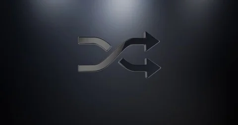 Random Shuffle Black 3d Icon Stock Footage 74313061