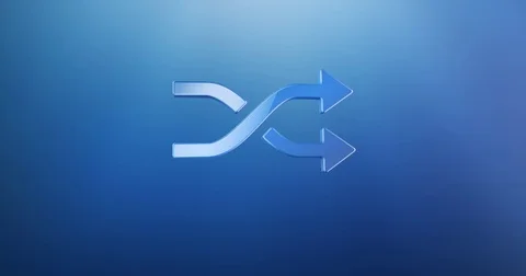 Random Shuffle Blue 3d Icon Stock Footage 74313084