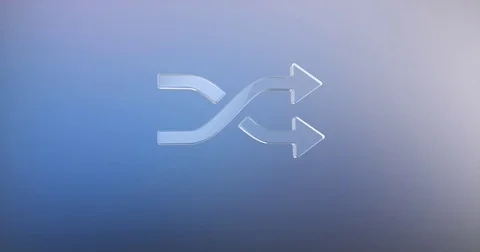 Random Shuffle Glass 3d Icon Stock Footage 76619893