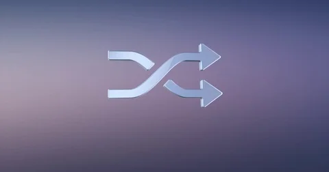 Random Shuffle Silver 3d Icon Stock Footage 74313148