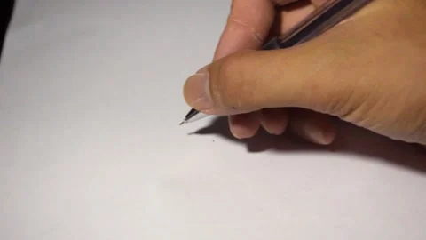 Random Sign - Hand Writing on White Paper Stock Footage 153034342