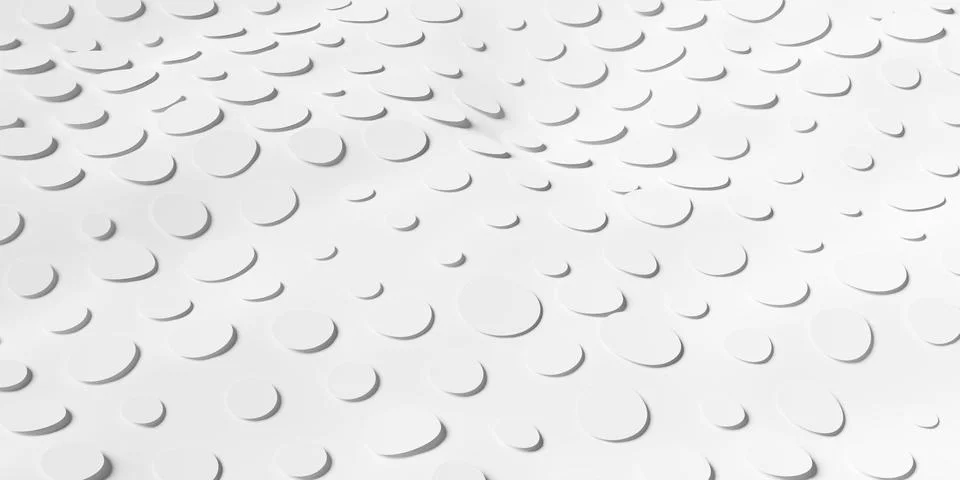Random size white circle background bend wave plane wallpaper banner pattern Stock Illustration