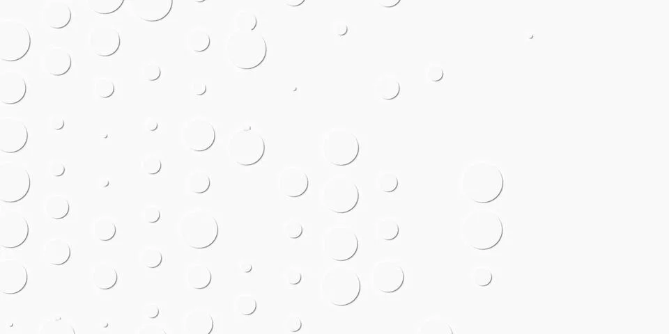 Random size white circle background wallpaper banner pattern fading out wit.. Stock Illustration