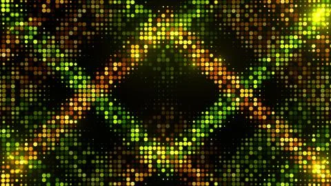 Random sized dot shapes with brights and darks. Disco theme.. Stock-Illustration