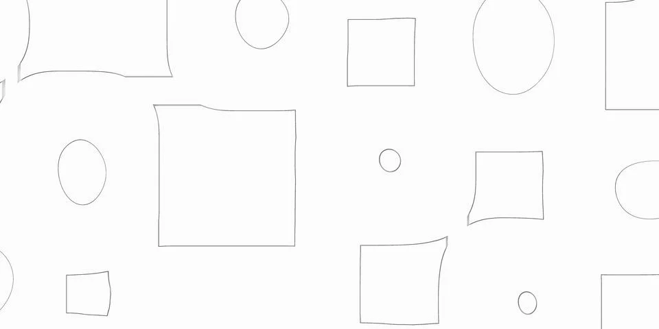 Random sized large white inset square and circle frames geometry objects ba.. Stock Illustration