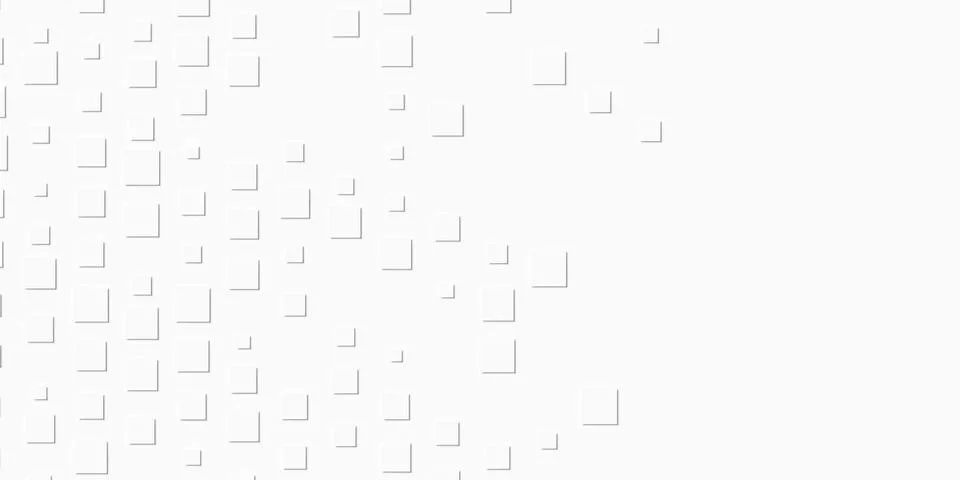 Random sized white cube or plane background wallpaper banner pattern, fadin.. イラスト素材