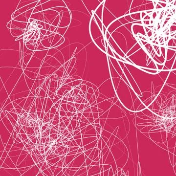 Random sketchy lines abstract monochrome background, pattern Stock Illustration