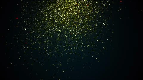 Random small particles. 3d rendering of gold dust. Computer generated backdrop Stock Illustration