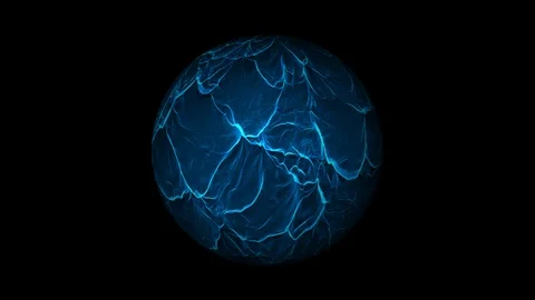 Random Sphere Graphics Animating (On Transparancy) 1 Stock Footage 100700359