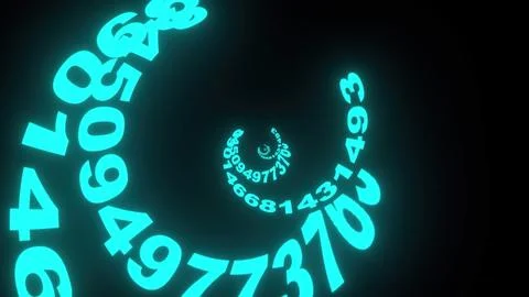 Random spiral numbers Stock Illustration