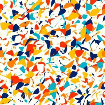 Random spots. Abstract art seamless pattern, paint spots. Stock Illustration