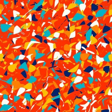 Random spots. Abstract art seamless pattern, paint spots. Stock Illustration