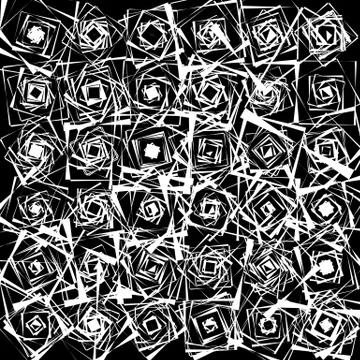 Random squares seamless geometric texture. Monochrome abstract background, pa Stock-Illustration