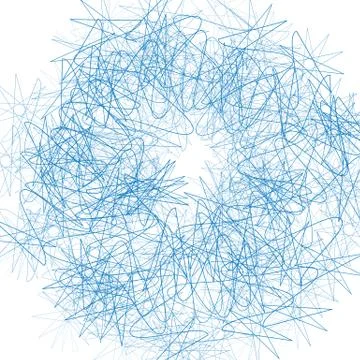 Random squiggly lines abstract monochrome pattern, texture Illustrazione stock
