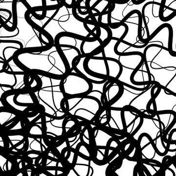 Random squiggly, wiggly lines. Intersecting squiggle, wiggle lines. Illustrazione stock