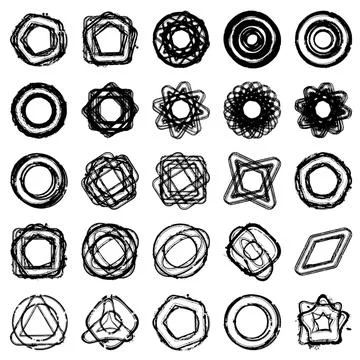 Random Staps Set Stock Illustration