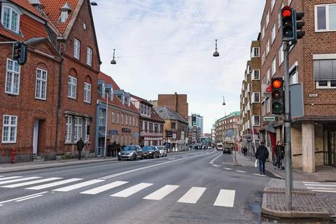 Random street in Aalborg Stock Photos