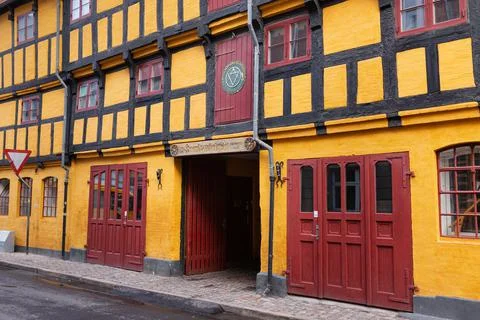 Random street in Aalborg Stock Photos