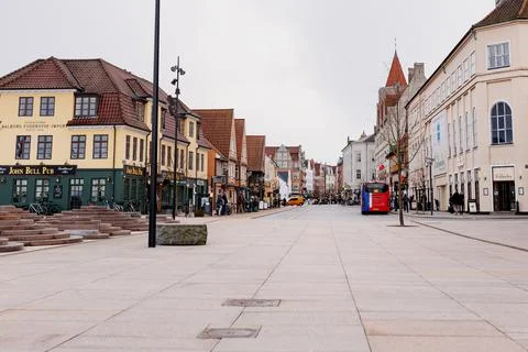 Random street in Aalborg Stock Photos